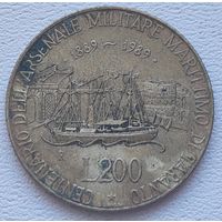 Италия 200 лир 1989