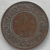 Британская Индия 1/2 пайса 1939 г.