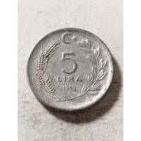 Турция 5 лир 1982