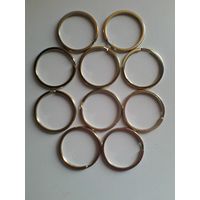 Десять Колец для Ключей - Диаметр: 3 см - Одним Лотом.