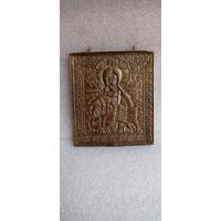 БОЛЬШАЯ МЕДНОЛИТАЯ ИКОНА ГОСПОДЬ ВСЕДЕРЖИТЕЛЬ РЕДКИЙ СЮЖЕТ . Распродажа Коллекции !!! .Экспресс  Аукцион  с рубля без МПЦ и прочего  .Много лотов в продаже .