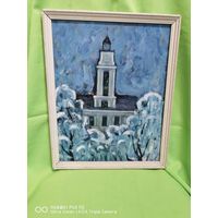 Картина два масло Ратуша  Кухарев Владимир Иванович самая привлекательная цена трёхдневный аукцион