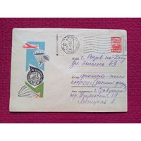 Конверт. ХМК. 3 Спартакиада. Парашютный спорт. Надежин 1964 г.