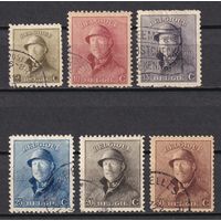 30.Bg. Бельгия. Король Альберт I в полевой форме. 1919/20 гг. Mi.##146/148-151/154.