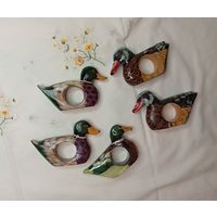 Кольца для салфеток деревянные в виде уток, Германия