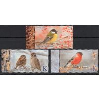 ПМР Приднестровье 2025. Фауна. Птицы. Снегирь. Синица. Воробей. 3 Марки (1008)