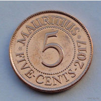 Маврикий 5 центов, 2017