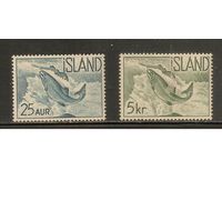 Исландия-1959(Мих.335,338) , ** , Морская Фауна, Рыбы