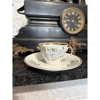 Чайная пара Рижский фарфоровый завод Оригинал СССР супер тонкий фарфор