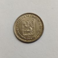 Венесуэла 25 сентимо 1954 г.  серебро