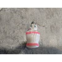 Елочная игрушка Кот в корзинке