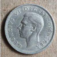 Великобритания 1 шиллинг, 1948 г., Шотландский шиллинг - лев, сидящий на короне , KM# 864