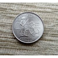 Werty71 США 1 квотер 25 центов 2000 D Массачусетс