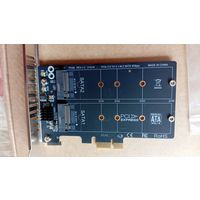 Плата расширения 2 x M.2 SATA (B Key) на PCIe