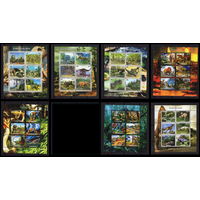 СЕРИЯ Блоков динозавры рептилии фауна MNH