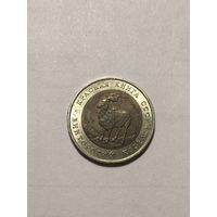 Винторогий козел. 5 рублей 1991. Не чищена.