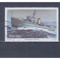 [1171] ЮАР 1982. Военно-морской флот.Корабль.Миноносец. Гашеная марка.