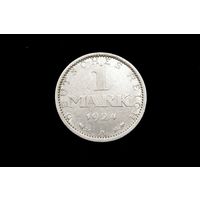 1 марка 1924 г. Веймарская республика (Германия), Пауль фон Гинденбург