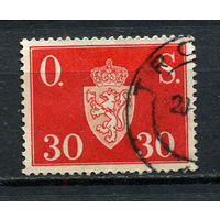 Норвегия - 1951/1952 - Герб 30ore. Dienstmarken - [Mi.64d] - 1 марка. Гашеная.  (Лот 31HE)-T41P2