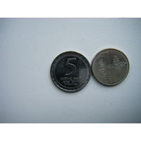 Шри-Ланка 5 рупий 2017г.