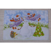 Анурченкова Наталья; Новый год, снеговик, совы, ёжик; 2015 чистая.