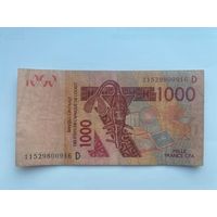 Западная Африка Мали литера D 1000 франков 2011 - 13