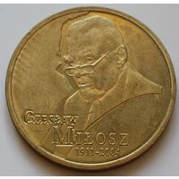 Польша 2 злотых 2011 год "100 лет со дня рождения Чеслава Милоша"