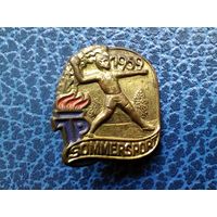 Значок ГДР. 1959 г. Летние спорт.