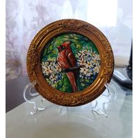 Картина в гипсовой раме с подставкой