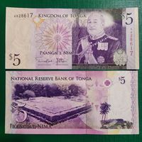 Тонга 5 паанга 2008 год UNC