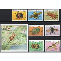 Вьетнам 1986. Фауна. Жуки. 7 марок+блок (1794-800)