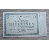 Werty71 Германия 5000000 (5 миллионов) марок 1923 банкнота 5 000 000 Фрайталь редкая ГРОССГЕЛЬД