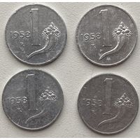 Италия 1 лира 1958 г. Цена за 1 шт.
