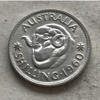 Австралия 1 шиллинг 1960 Елизавета II - серебро 0,500