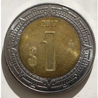 Мексика 1 песо 2017 год