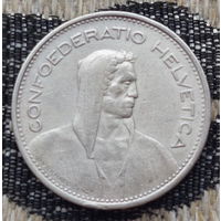 Швейцария 5 франков 1937 года, B. Серебро! Сторгуй за свою цену, предложи обмен!