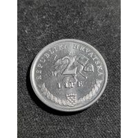 Хорватия 2 липы 1999 Unc