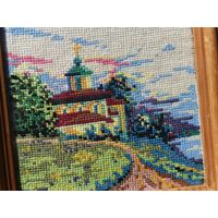 Вышитая картина. Церковь.