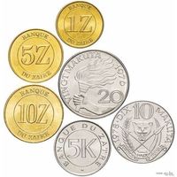 Заир набор монет 1, 5, 10, 20, 50 макута, UNC. Демократической Республики Конго. Предложи свою цену или обмен!