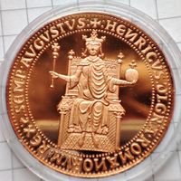 Медаль посвящённая Генриху 4 императору Священной Римской империи и фонтану в немецком городе Эбербах 1982 года.