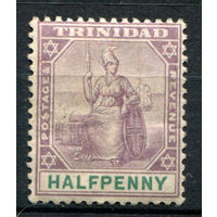 Британские колонии - Тринидад - 1896/1900г. - Британия, 1/2 P - 1 марка - MNH [Mi 37]. #4-B5-124-A-1