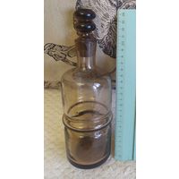 СССР. Винтажный графин из коричневого стекла.