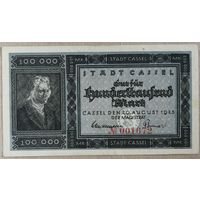 Германия 100000 марок 1923 г Кассель (Kassel) 718b, UNC