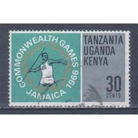 [1830] Кения,Уганда и Танганьика 1966. Спорт.Легкая атлетика.30с. Гашеная марка.