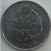Канада 25 центов 2000 г. Достижения. Миллениум