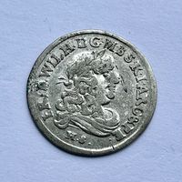 Монета СЕРЕБРО ПРУССИЯ Шостак/6 грошей 1681 год ФРИДРИХ ВИЛЬГЕЛЬМ l ОТЛИЧНЫЙ