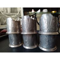 Подстаканник 6 шт. К звездам Космос Кремль СССР мельхиор