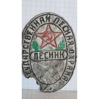 С 1 РУБЛЯ ! БОЛЬШОЙ НАГРУДНЫЙ ЗНАК СССР  ГОСУДАРСТВЕННАЯ ЛЕСНАЯ ОХРАНА ЛЕСНИК ЗВЕЗДА
