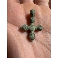 Крестик нательный старинный "Шароконечный"