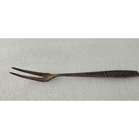 Вилка для лимона Цветок, эмаль / мельхиор. СССР